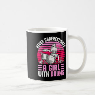 Girls Drummer Drum Set Drumming Funny Coffee Mug