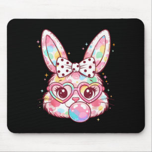 Girls Easter Cute Bunny Face Pink Easter Kids Girl Mouse Pad