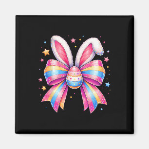 Girls Easter Cute Coquette Bow Egg Easter Kids Gir Magnet