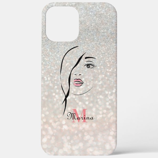 girl's face,glamourous , face, personalised modern Case-Mate iPhone case (Back)