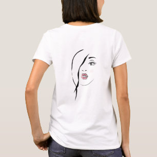 girl's face, glamourous, face, personalised modern T-Shirt