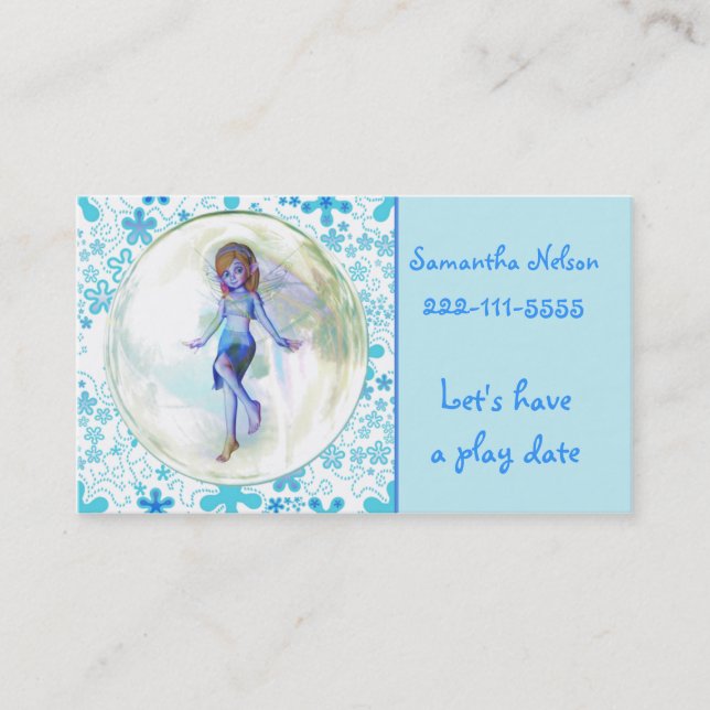 Girl's Fairy Calling card (Front)