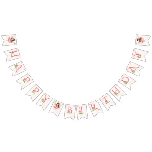 Girl's Fairy Happy Birthday Letters All Ages Bunting