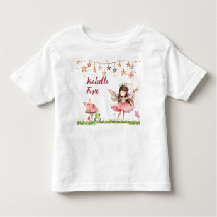 Girls Fairy Tale Castle Frog Mushroom Birthday Toddler T-Shirt
