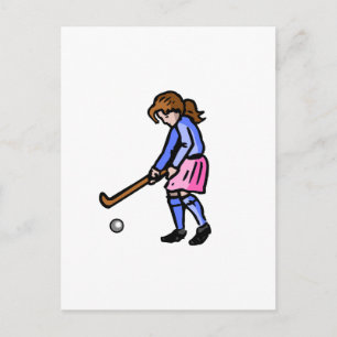 Girls Field Hockey Postcard
