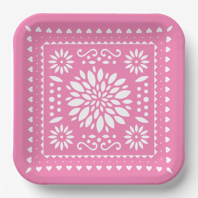Girl's Fiesta Birthday Party Plates (Front)
