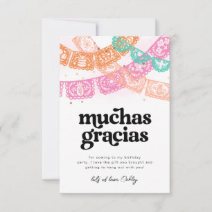 Girl's Fiesta Birthday Thank You Cards