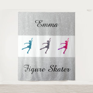 Girl's Figure Skater Tapestry Personalised w/ Name