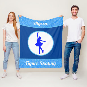 Girls Figure Skating Fleece Blanket