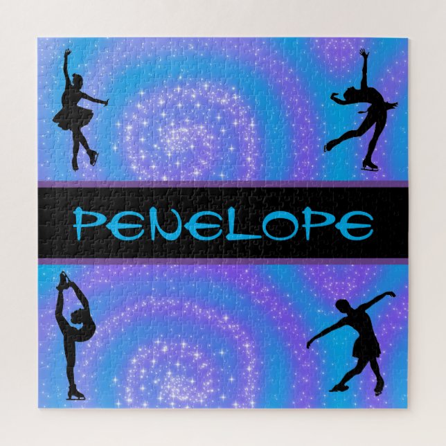 Girls Figure Skating Personalised Jigsaw Puzzle (Vertical)