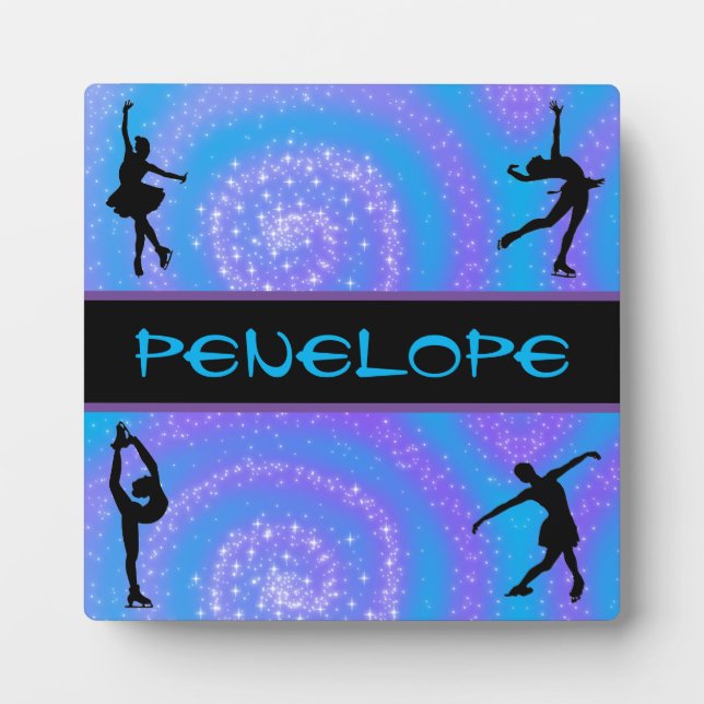 Girls Figure Skating Personalised Plaque (Front)