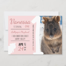 Girls First Birthday Blue Quokka Australia Photo