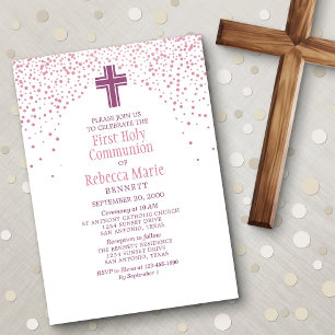 Girls' First Communion Invitation
