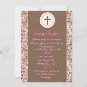 Girls First Holy Communion Invitations