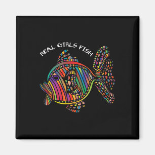 Girls Fishing Clothes Real Girls Fish  Magnet