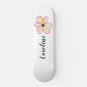 Girls Floral Personalised Skateboard