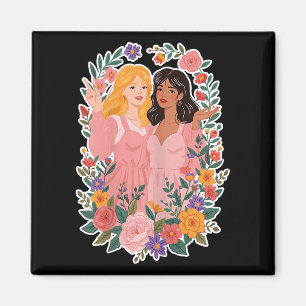 Girls Friendship Bloom Ies Sisterhood Together Lau Magnet