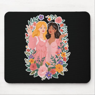 Girls Friendship Bloom Ies Sisterhood Together Lau Mouse Pad