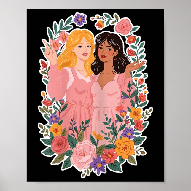 Girls Friendship Bloom Ies Sisterhood Together Lau Poster (Front)
