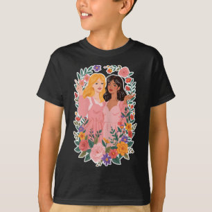 Girls Friendship Bloom Ies Sisterhood Together Lau T-Shirt