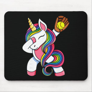 Girls Funny Dabbing Softll Unicorn Apparel, Youth Mouse Pad