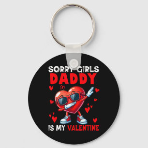 Girls Funny Joke Daddy Is My Valentine Dabbing Hea Key Ring