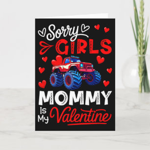 Girls Funny Joke Mummy Is My Valentine Monster Tru Card