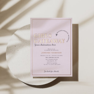 Girls Getaway Blush Bachelorette Weekend Rose Gold