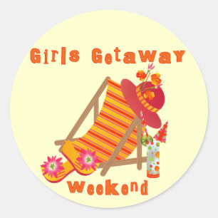 Girls Getaway Weekend T-shirts and Gifts Classic Round Sticker