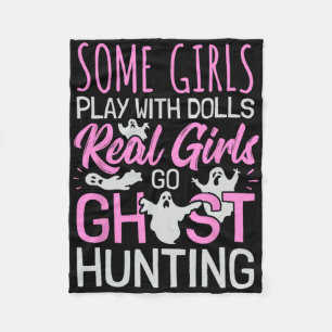 Girls Ghost Hunting Women Female Paranormal Invest Fleece Blanket