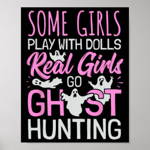 Girls Ghost Hunting Women Female Paranormal Invest Poster