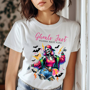 Girls Ghouls Night Out Adult Halloween Party T-Shirt