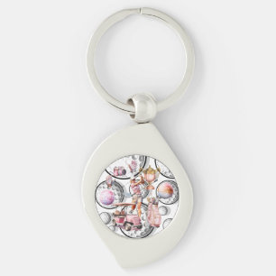 Girls Go Golfing Key Ring