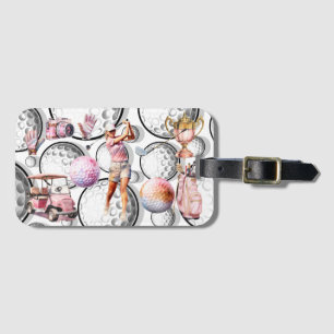Girls Go Golfing Luggage Tag
