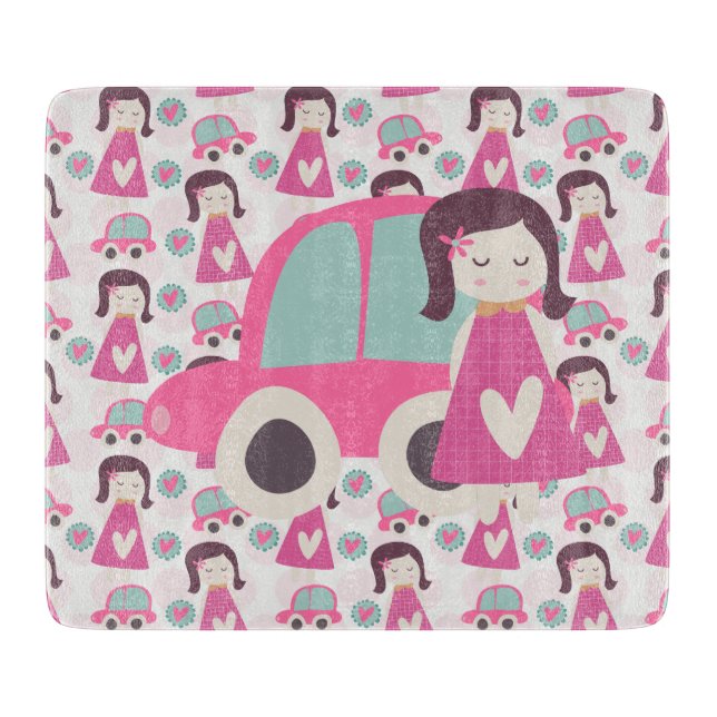 Girls Going Places Cutting Board (Front)