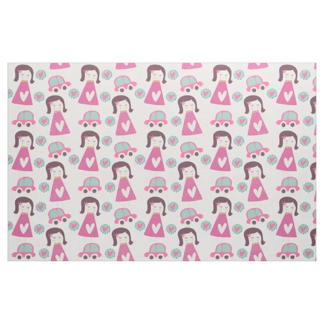Girls Going Places Fabric (Fat Quarter)