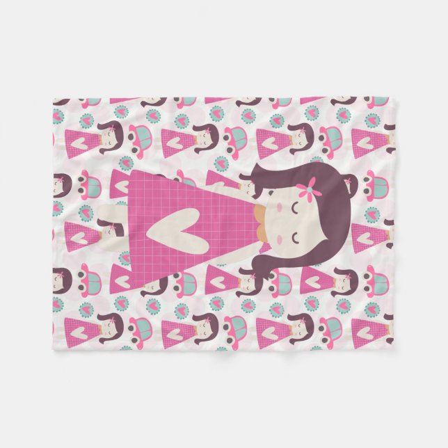 Girls Going Places Fleece Blanket (Front (Horizontal))