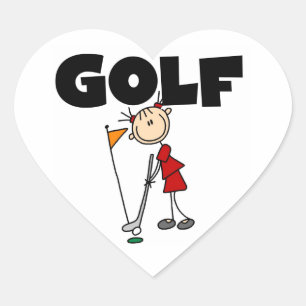 Girls GOLF Heart Sticker