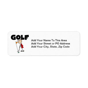 Girls GOLF Return Address Label