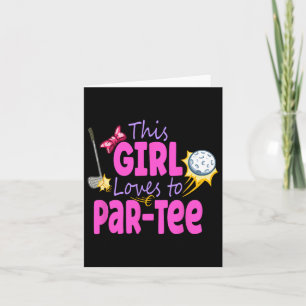 Girls Golf Shirt Birthday Golf Women Golf Player Card