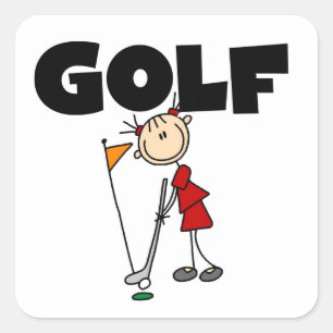 Girls GOLF Square Sticker