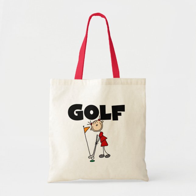 Girls GOLF T-shirts and Gifts Tote Bag (Front)