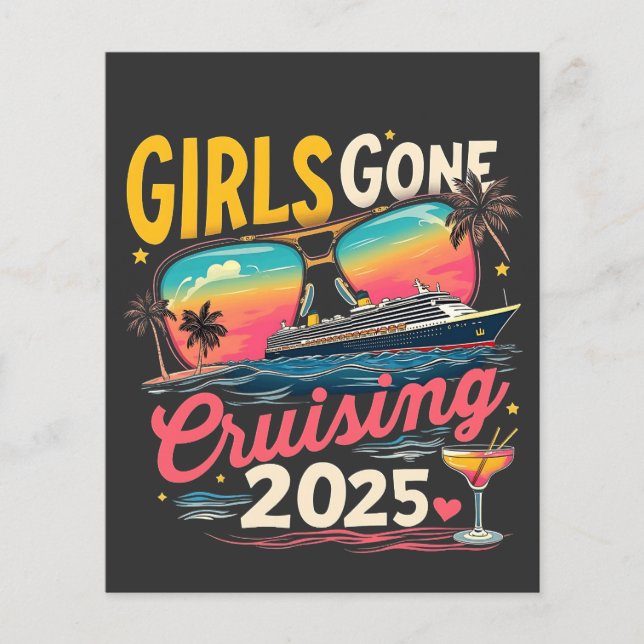 Girls Gone Cruising 2025 Travel Girls Trip Flyer (Front)