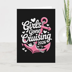 Girls Gone Cruising 2026 Pink Cruise Vacation Trip Card
