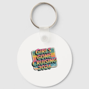 Girls Gone Cruising 2026 Postcard Cruise Vacation  Key Ring