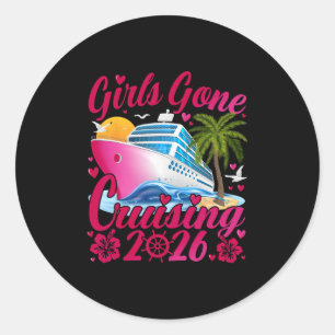 Girls Gone Cruising 2026 Women Cruise Vacation 1 Classic Round Sticker