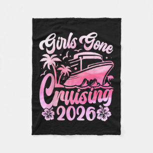 Girls Gone Cruising 2026 Women Cruise Vacation Fleece Blanket