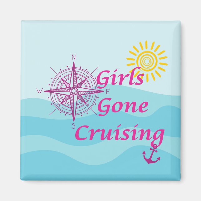 Girls Gone Cruising Door Magnet (Front)