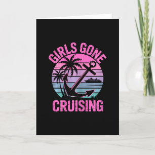 Girls Gone Cruising Squad Trip Summer Vacation Ret Card