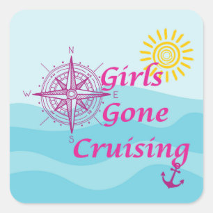 Girls Gone Cruising Square Sticker